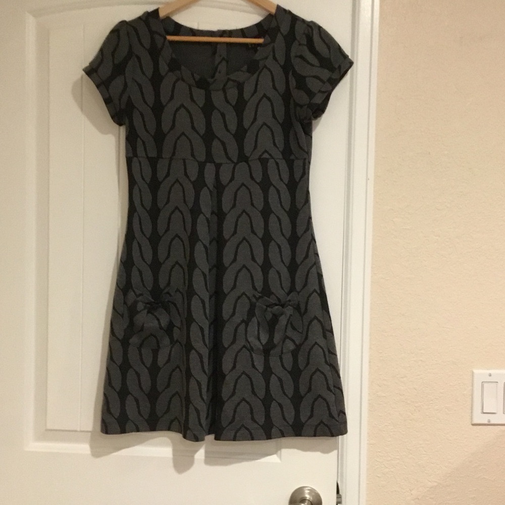 Enfocus Studio Black and Gray Mini Dress